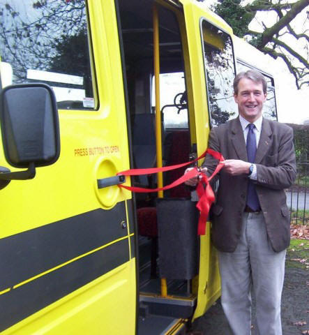Our local MP, Owen Paterson launches our bus